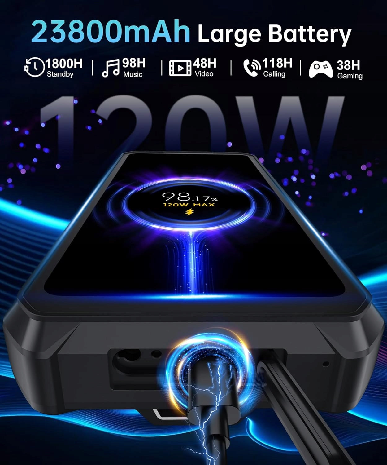 Smartphone Unihertz Tank 3 Pro 36(18+18) GB / 512 GB 5G black Packaging status original