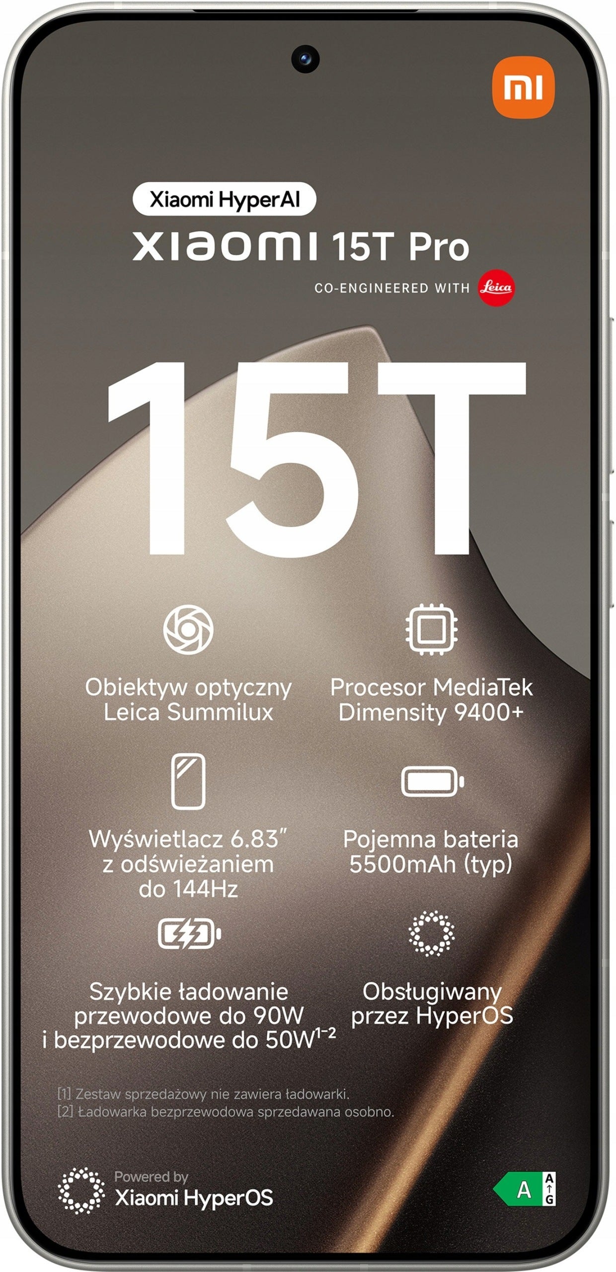 Smartphone Xiaomi 15T Pro 12/256GB Manufacturer code MZB0KUIEU