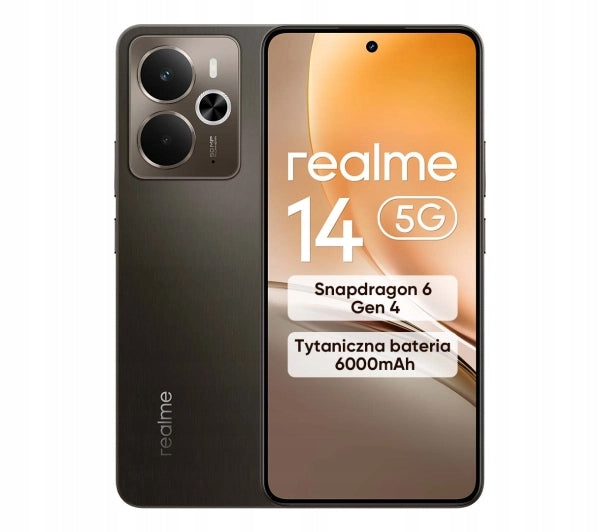 Smartphone realme 14 5G 8/256GB 120Hz 50Mpix AMOLED Storm Titanium Brown
