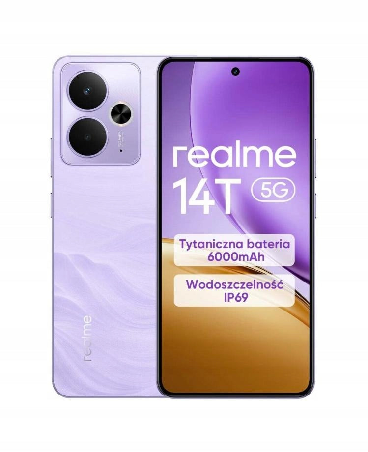 Smartphone realme 14T 5G 8/256GB Dual SIM NFC Amoled Purple