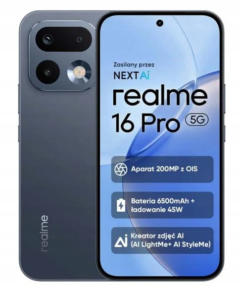 Smartphone realme 16 Pro 8/256GB 6,78” 144Hz 200Mpix 5G Master Grey