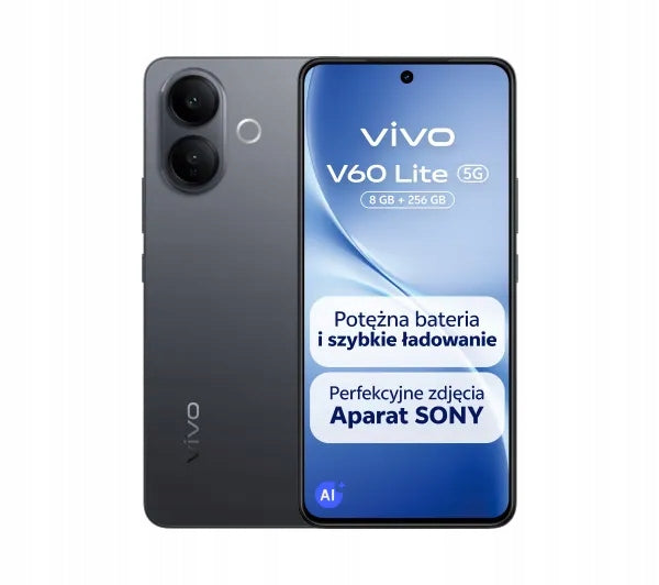 Smartphone vivo V60 Lite 5G 8/256GB 6,77" 120Hz 50Mpix Black