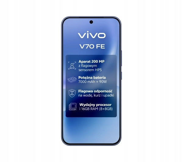 Smartphone vivo V70 FE 5G 8/256GB Niebieski Manufacturer code V70 FE 5G 8/256GB Niebieski