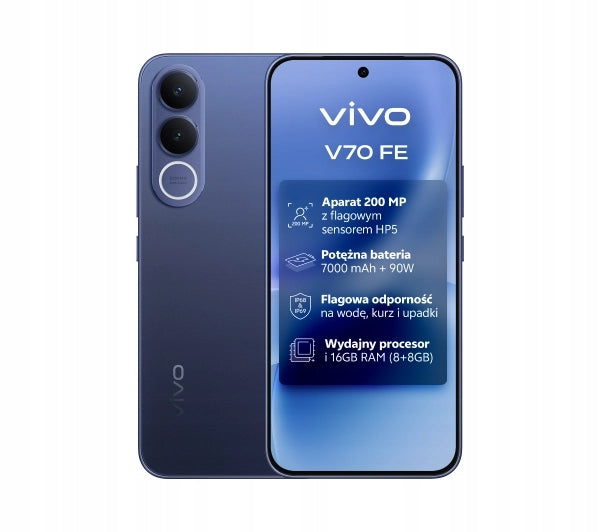 Smartphone vivo V70 FE 5G 8/256GB Niebieski Packaging status original