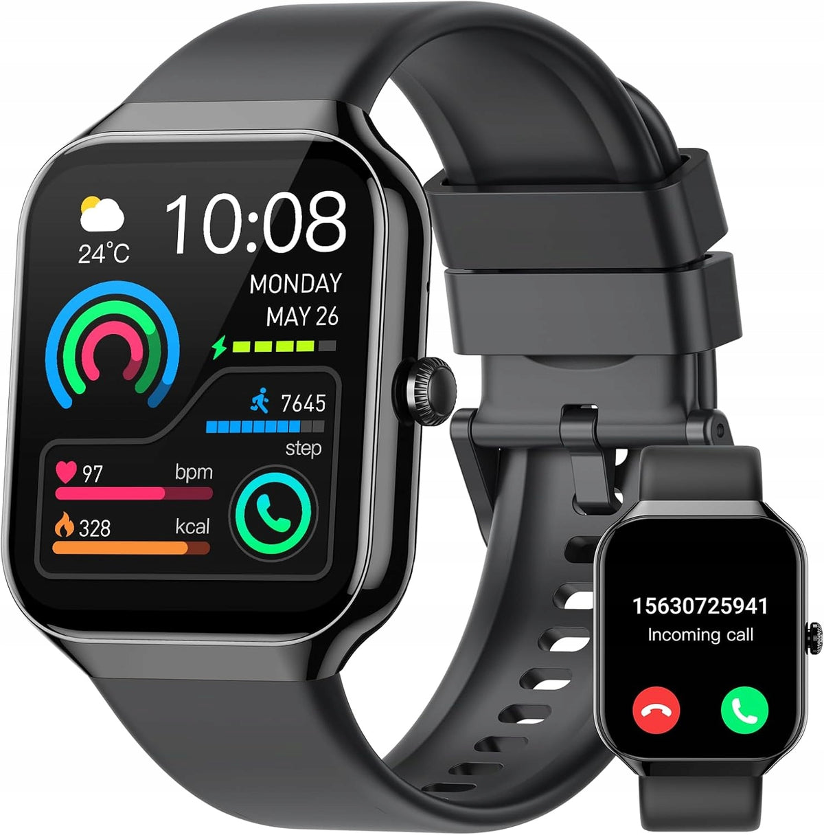 Smartwatc Jugeman P99 HD 1,96" with Bluetooth, Pulse, Sleep, Sport IP68