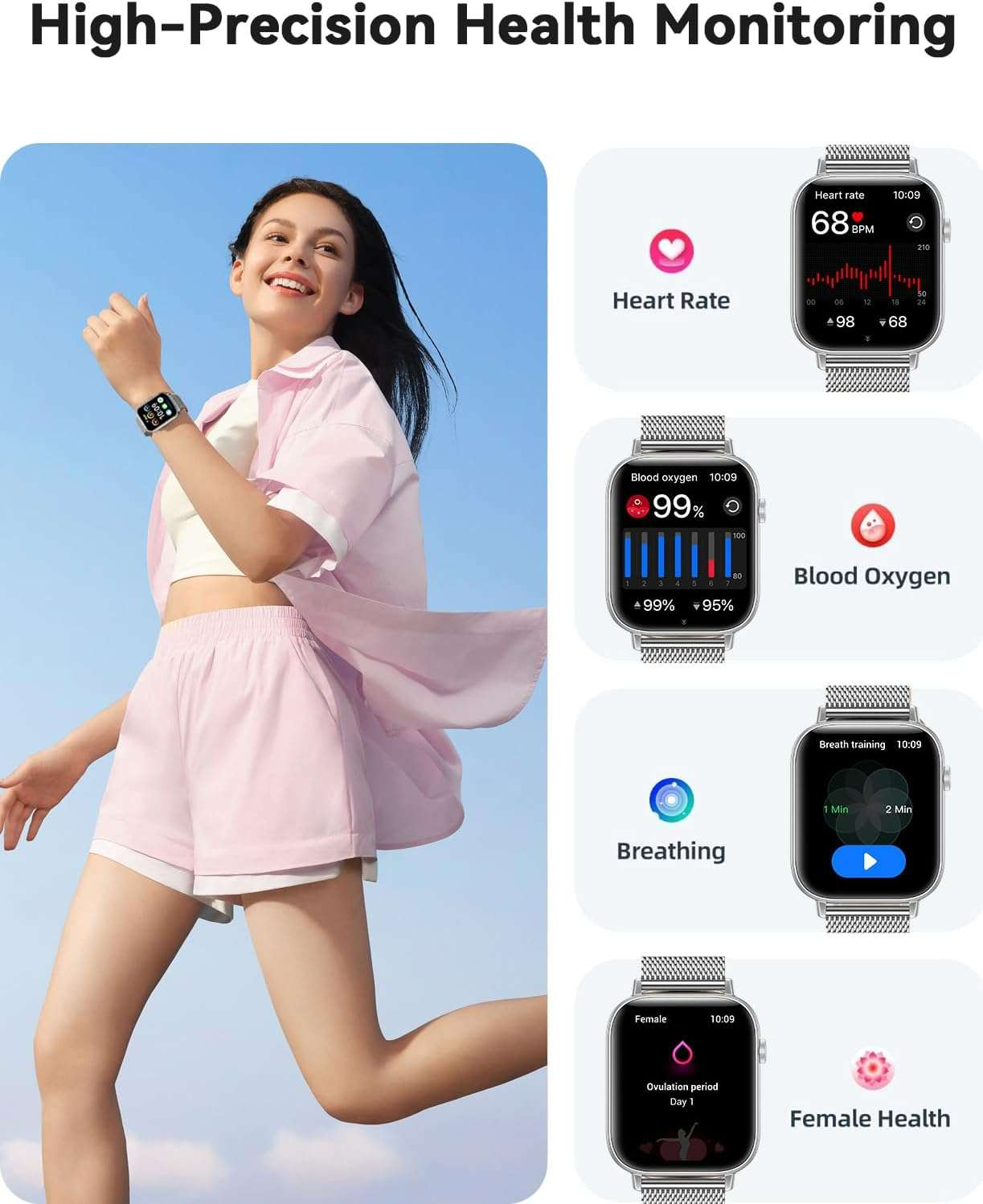 Smartwatch 1,83" HD Touch Screen With Phone Function Two Straps Waterproof Model other