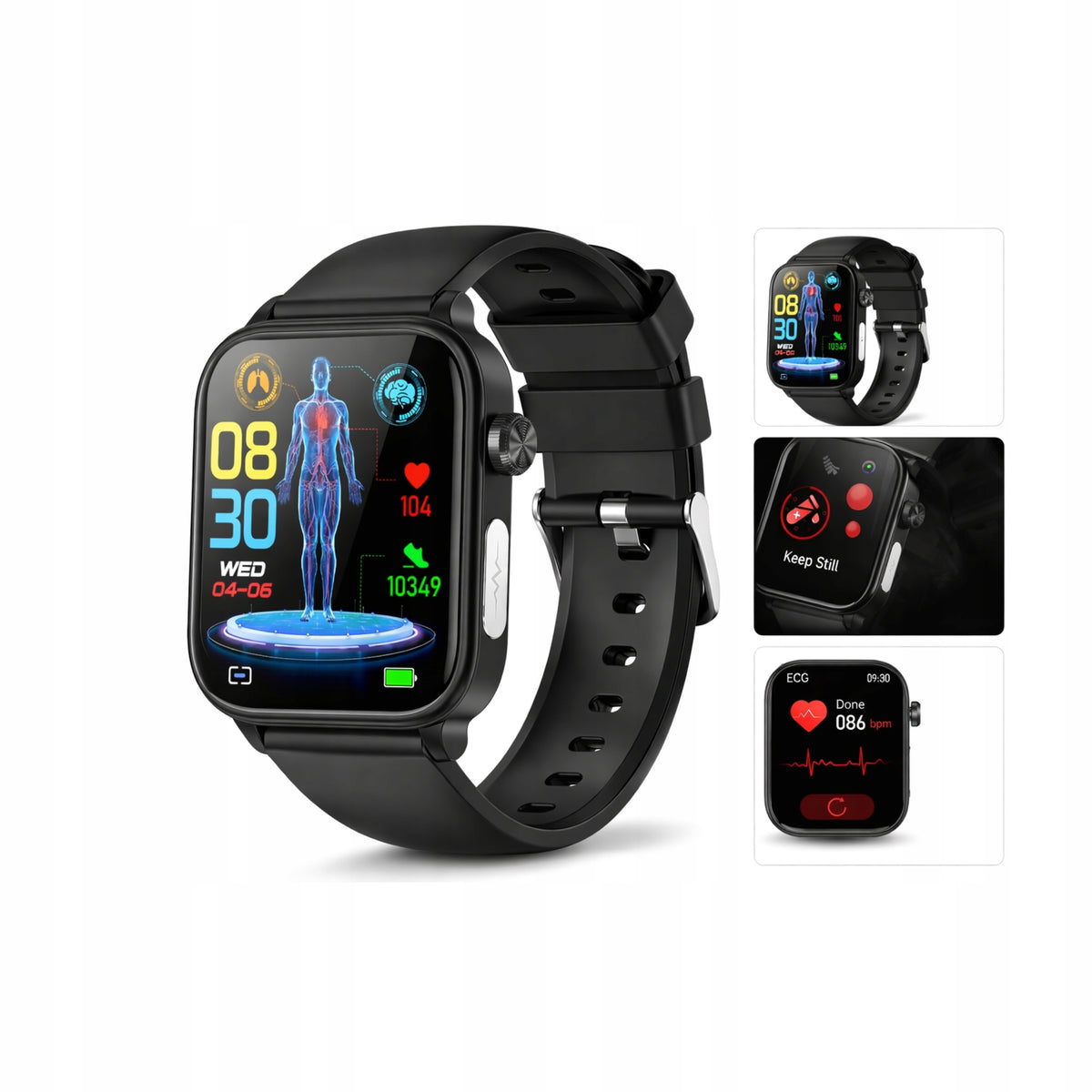 Smartwatch 1,96 inch ECG Bluetooth Talk IP67 100 Sports Modes