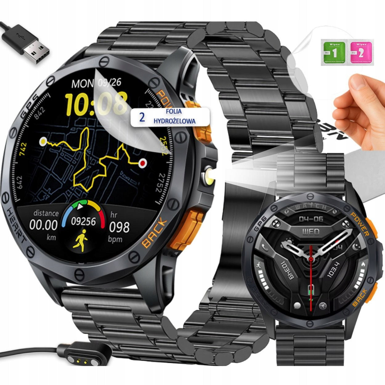 Smartwatch AMOLED GPS Compass IP68 Bluetooth Talk 530mAh