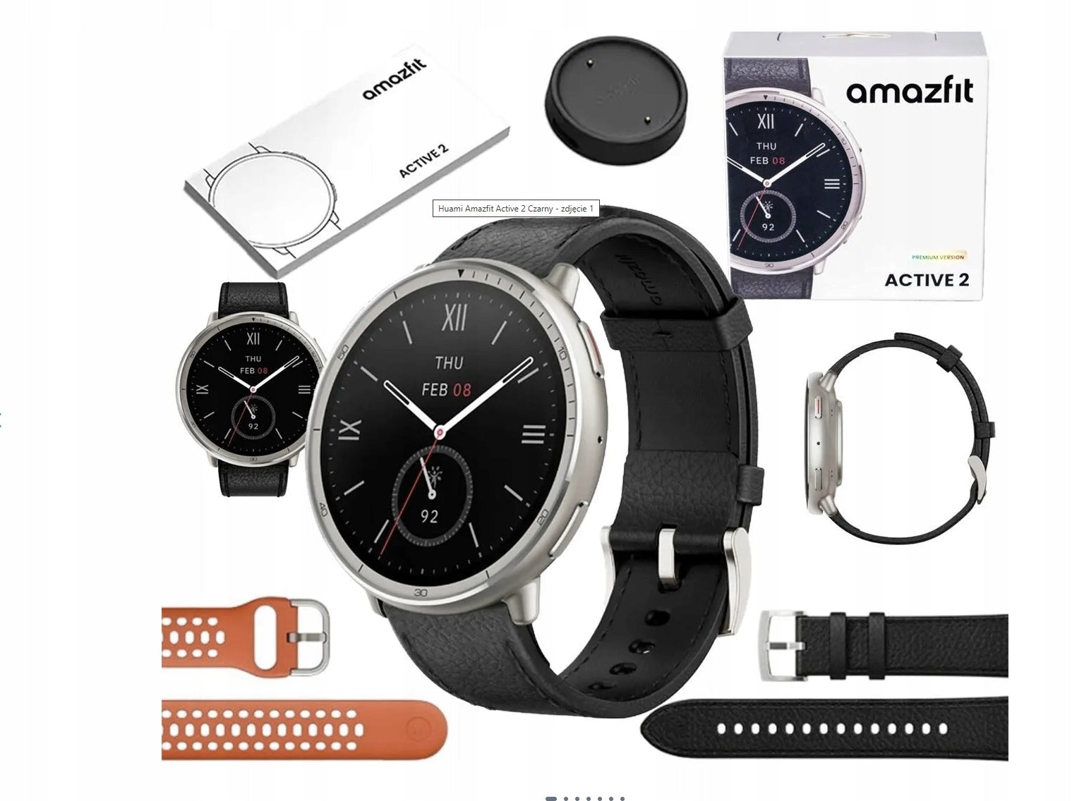 Smartwatch Amazfit Active 2 Premium NFC GPS 1,32" AMOLED 5 ATM 2 Straps Manufacturer code Active 2 Premium