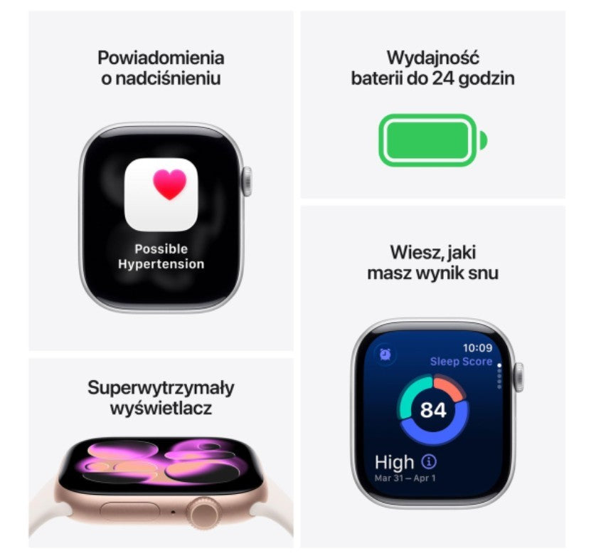 Smartwatch Apple Watch Series 11 GPS 46mm Aluminum Purple S/M Manufacturer code MEV94MP/A