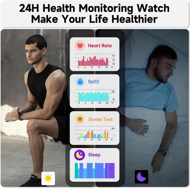 Smartwatch BLACK Bluetooth Conversation Heart Rate Monitor Sport Waterproof IP68 Manufacturer code IDW19