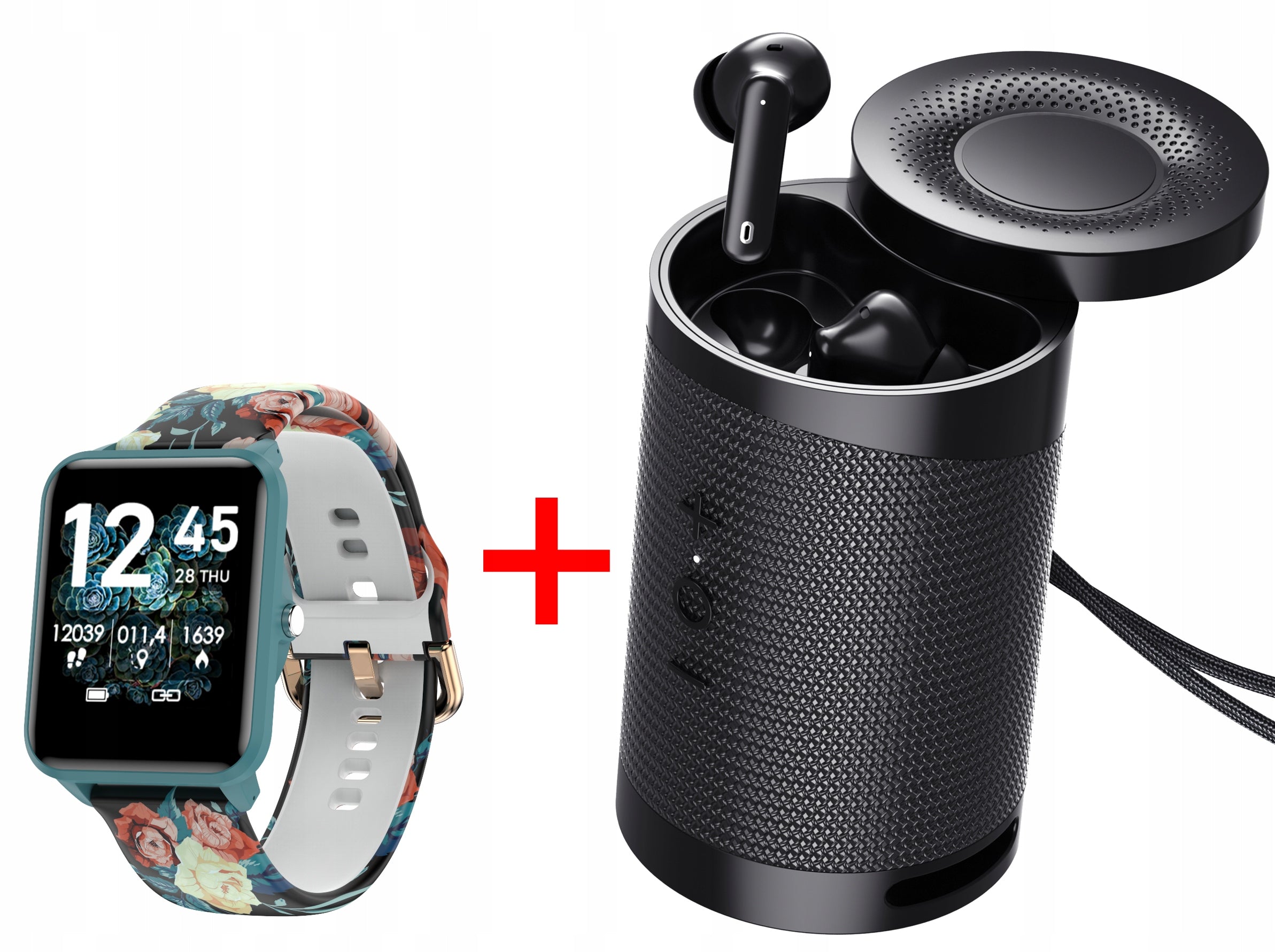 Smartwatch Bemi KIX-M with BT Duo speaker / headphones TWS Tutti green