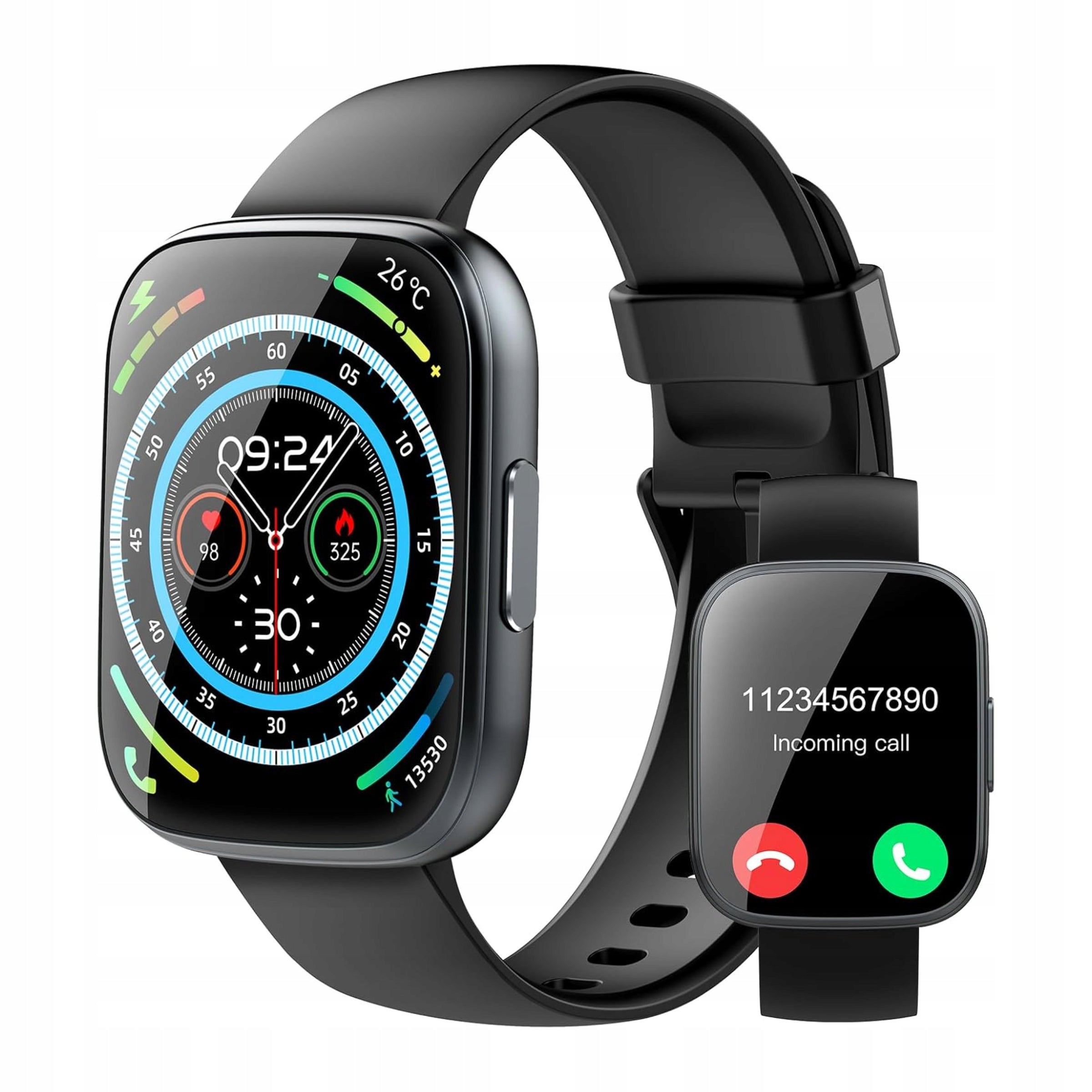 Smartwatch Black Smart Watch Waterproof Unisex 1,95'