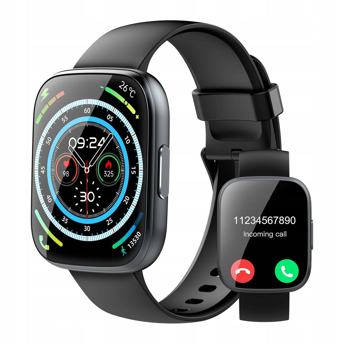 Smartwatch Black Smart Watch Waterproof Unisex 1,95'
