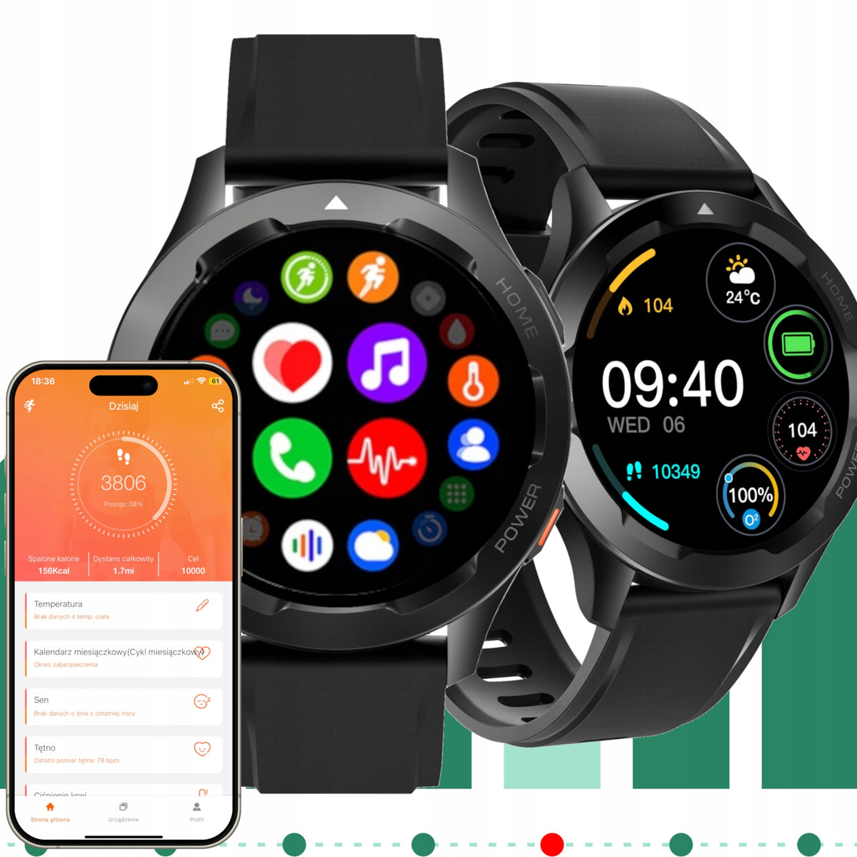 Smartwatch CAMSMART WATCH SMARTWATCH UNISEX SPORTS TALK TEL black