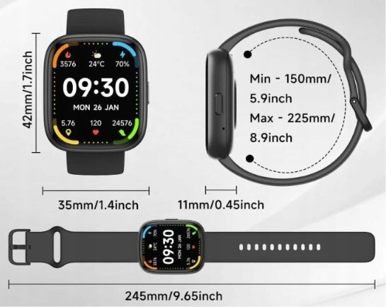 Smartwatch CILLSO IDW26 Smart Watch black Model Smart Watch