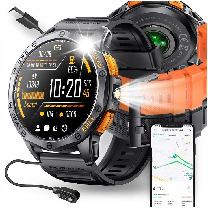 Smartwatch CR-K67 black 2 pcs bracelet + protective glass