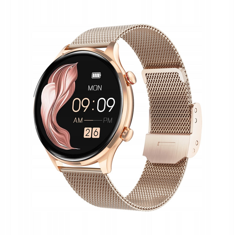 Smartwatch CalvaryWatch Smart Watch 3 straps rosegold charger Color gold