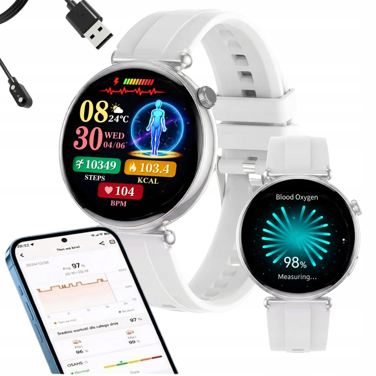 Smartwatch Cardio Active Health Monitor ECG SpO2