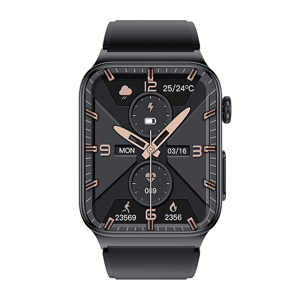 Smartwatch Cardio One Black Silicone Watchmark Brand Watchmark