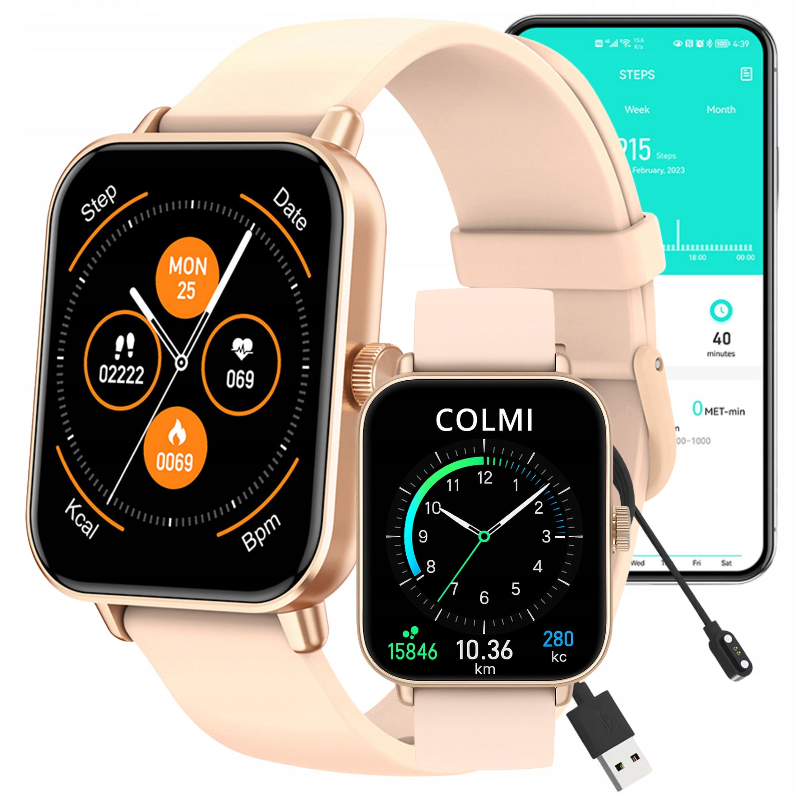 Smartwatch Colmi P81 smart sports watch for women bluetooth ip68 gold