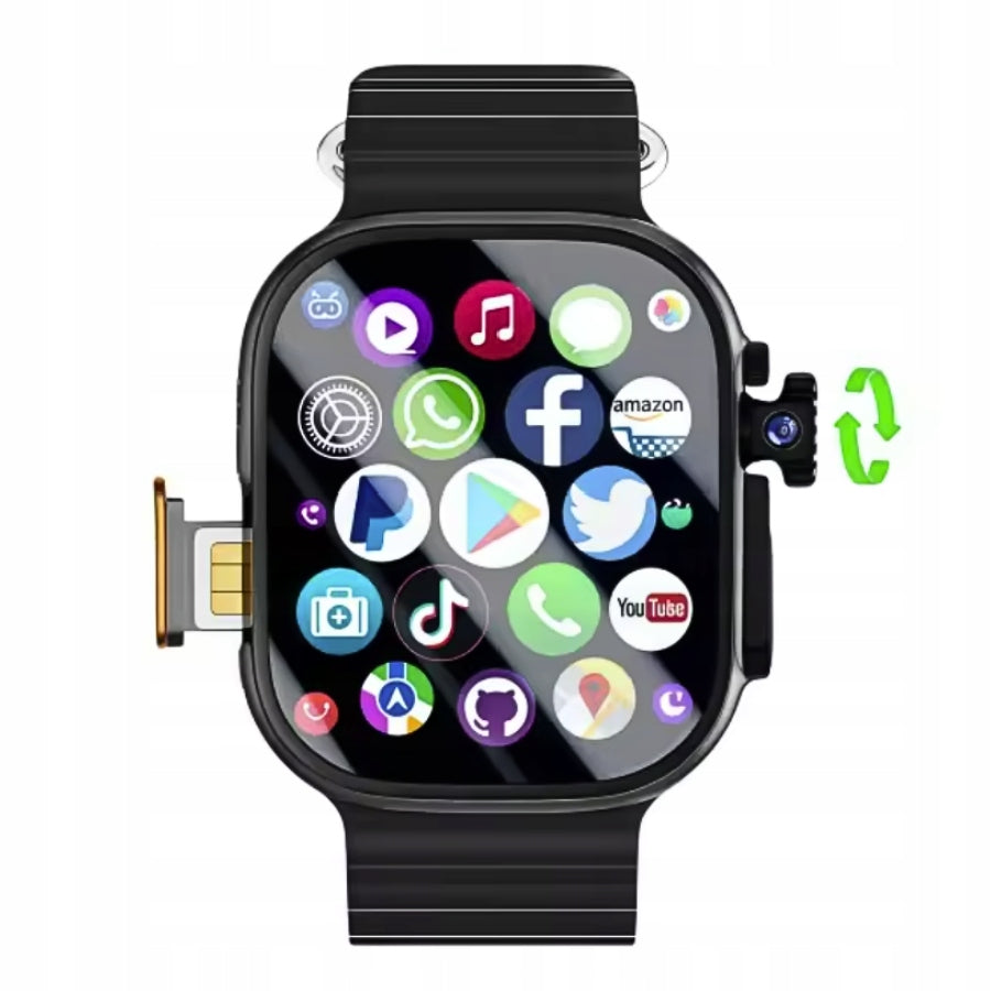 Smartwatch DW100 Pro 5G Android IOS 4GB RAM 32GB ROM GPS Camera 180 black