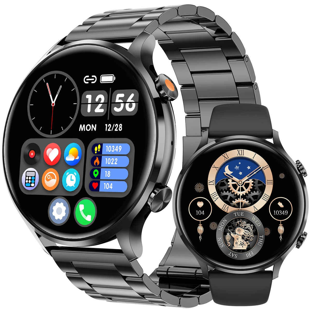 Smartwatch Elegant Women's Watch Talking Pressure Pulse 3 Straps Stylish Packaging status original