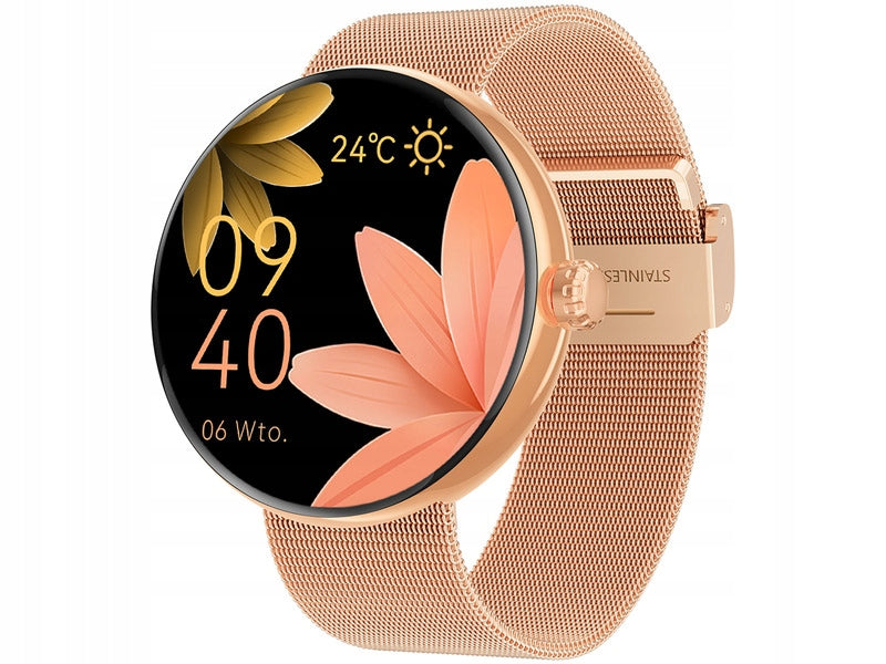 Smartwatch FOREVER Forevive 5 SB-365 Pink and gold