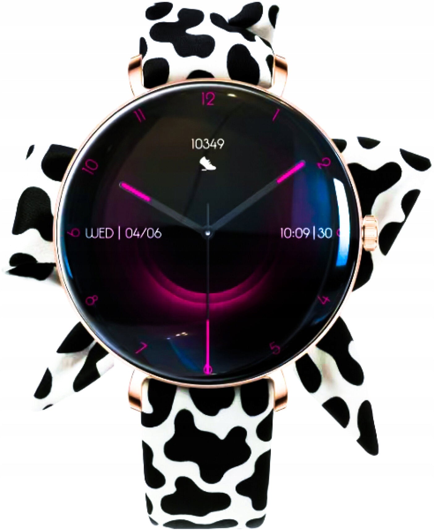 Smartwatch FOREVER SB-370 Lucca Rose gold + Patch strap Case shape round
