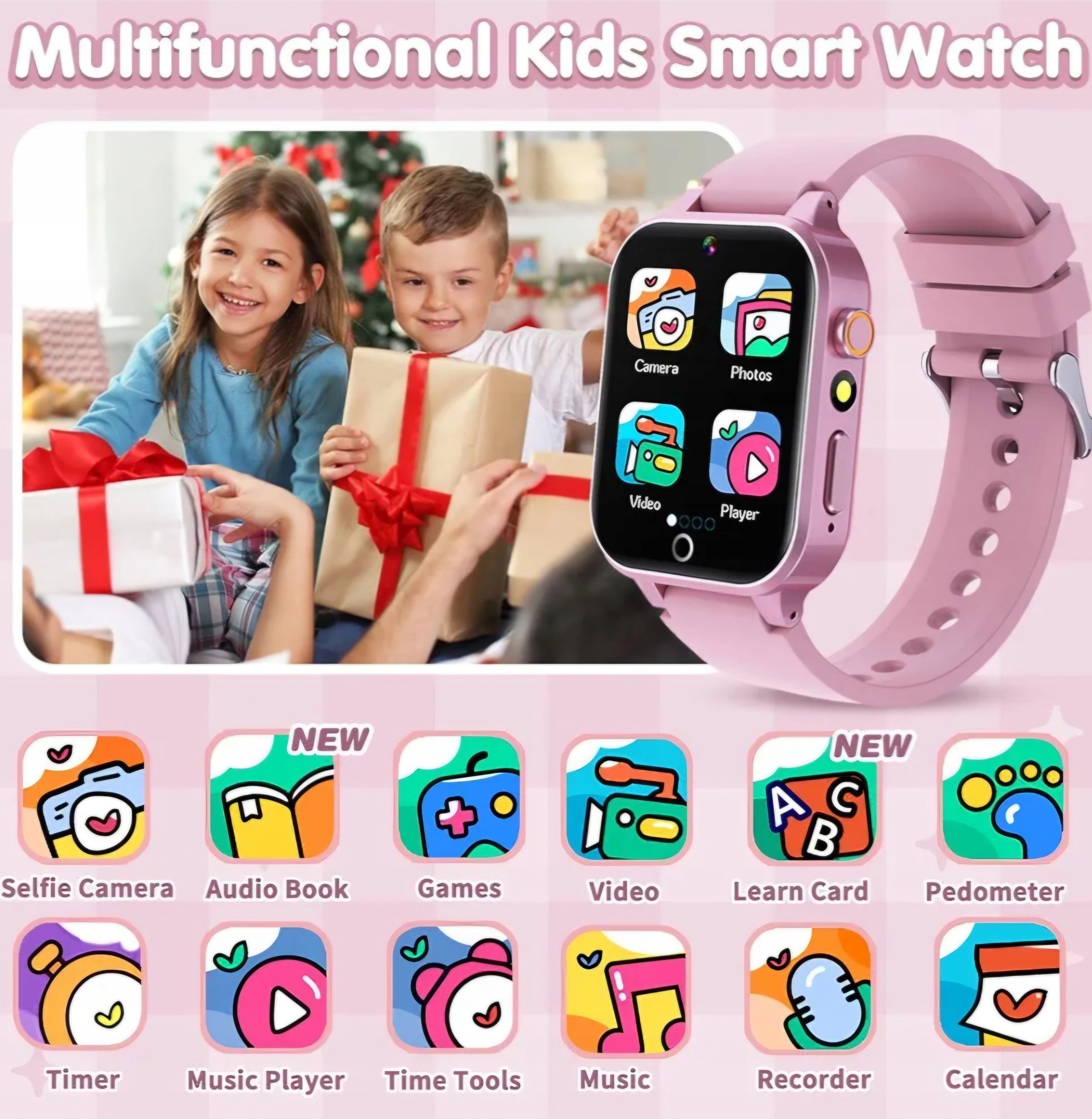 Smartwatch For Children Pink GPS watch SOS Locator Phone Camera Brand no brand