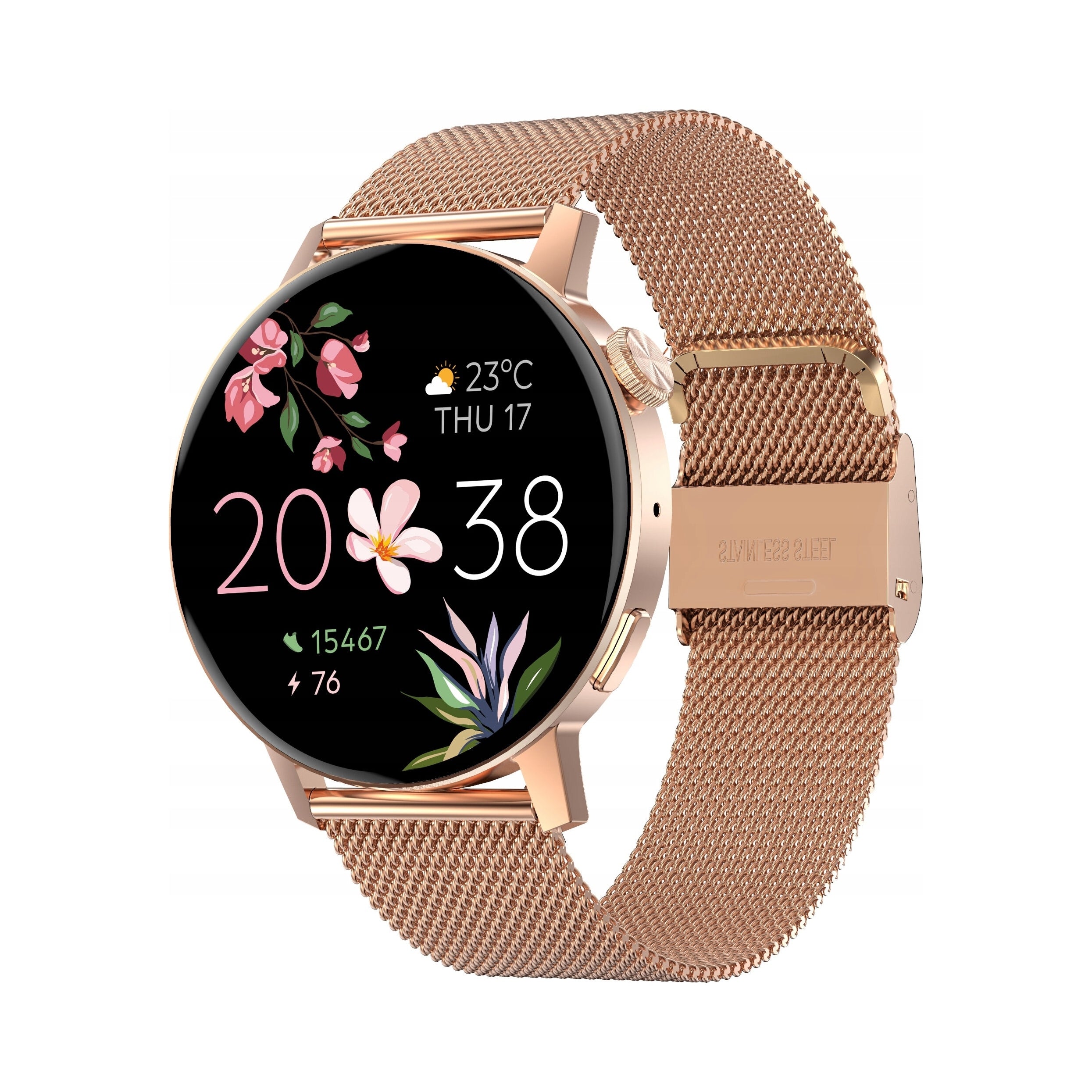 Smartwatch Forever Forevive 4 SB-350 pink and gold