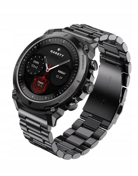 Smartwatch GARETT Atom Steel Black Packaging status original