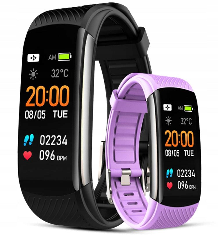 Smartwatch GIEWONT Black Light Purple 2 Strips GW200-8