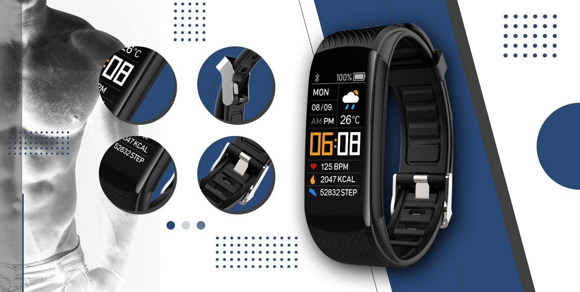 Smartwatch GIEWONT Black and Navy 2 Strips GW200-6 EAN (GTIN) 5904665272107