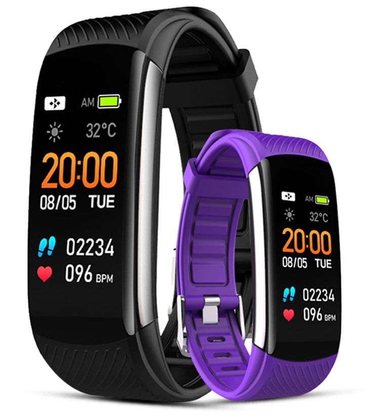 Smartwatch GIEWONT Black and Purple 2 Strips GW200-3