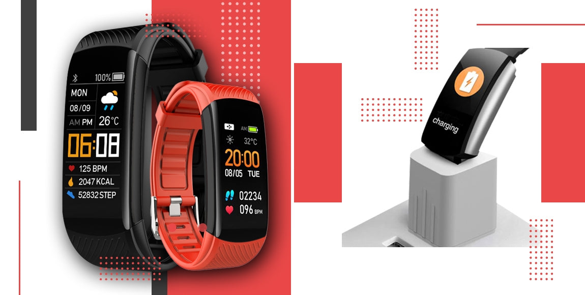 Smartwatch GIEWONT Black and Red 2 Strips GW200-1 Packaging status original