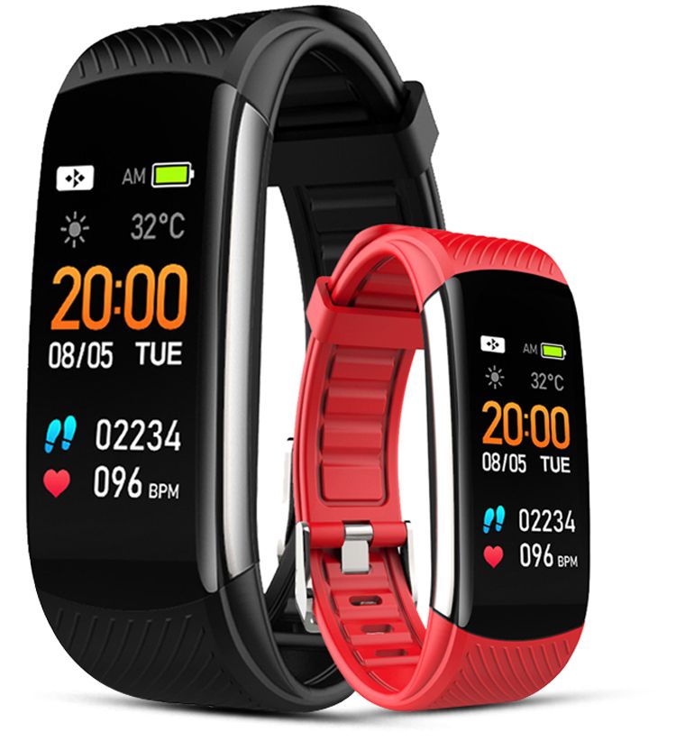 Smartwatch GIEWONT Black and Red 2 Strips GW200-1