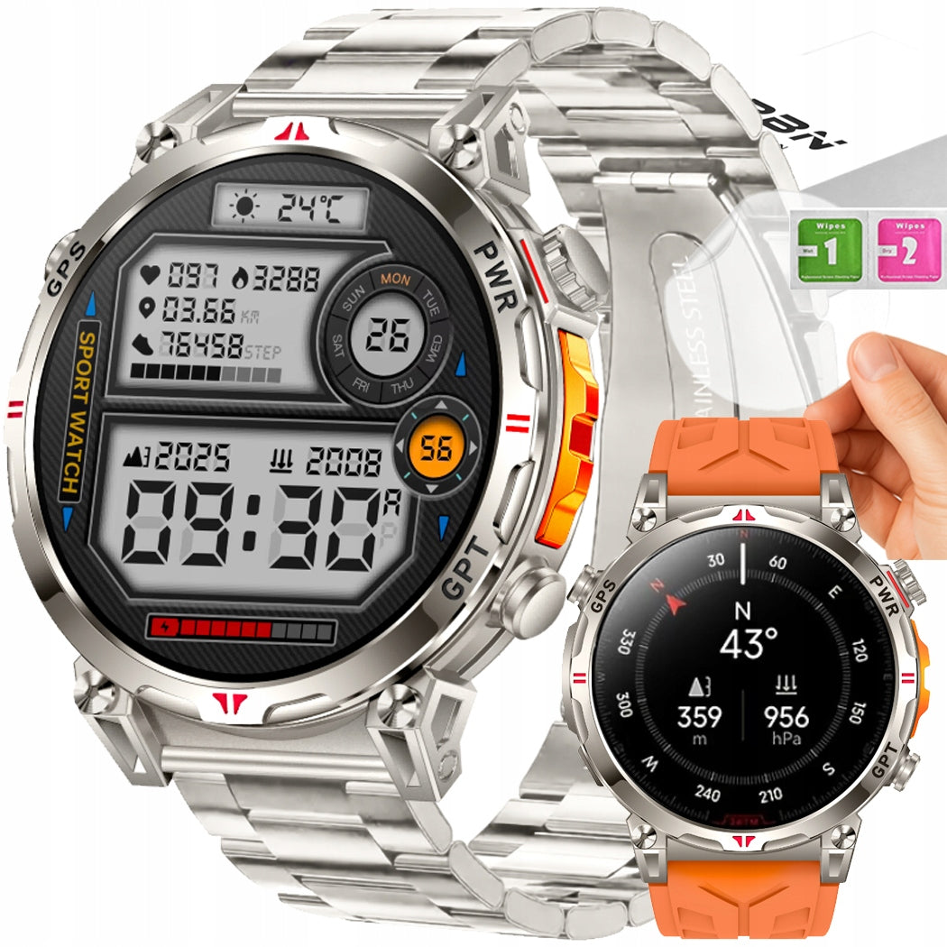 Smartwatch GPS AMOLED powerful battery 650mAh talk BT 100+ sport outdoor