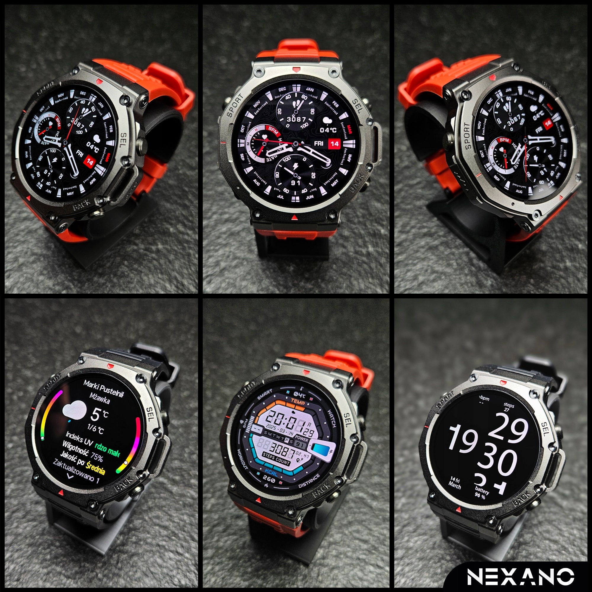 Smartwatch GPS Men's Watch Smart Watch Waterproof MENU PL Talking Sport Manufacturer code SMARTWATCH MĘSKI AMOLED SPORT GPS 5ATM