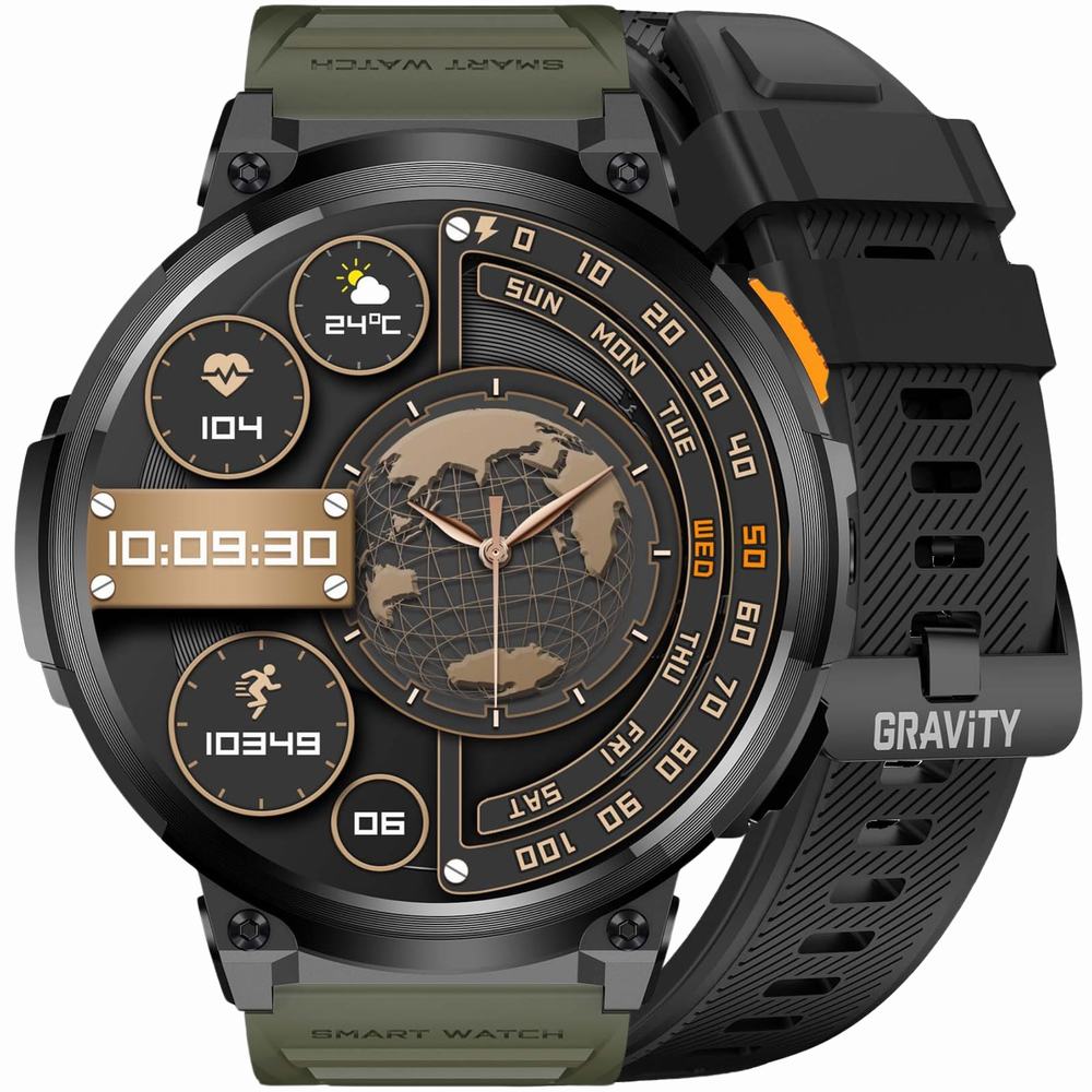 Smartwatch GRAViTY GT23-5 - Black / Khaki Manufacturer code 5900148050750