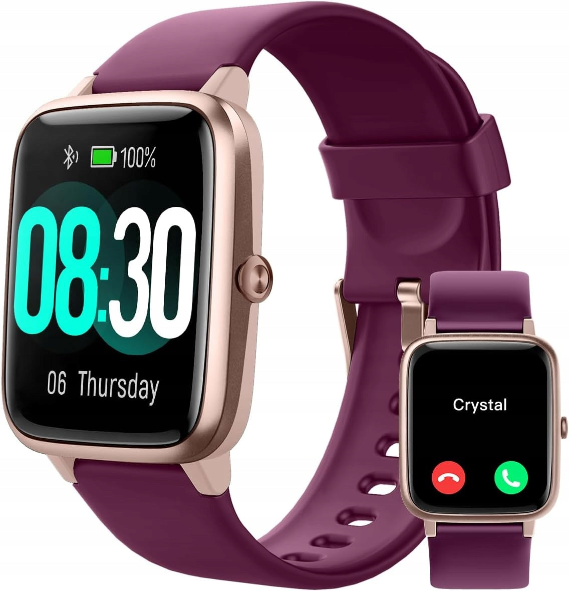 Smartwatch GRV FC1 purple – fitness tracker, pulse, steps, notifications