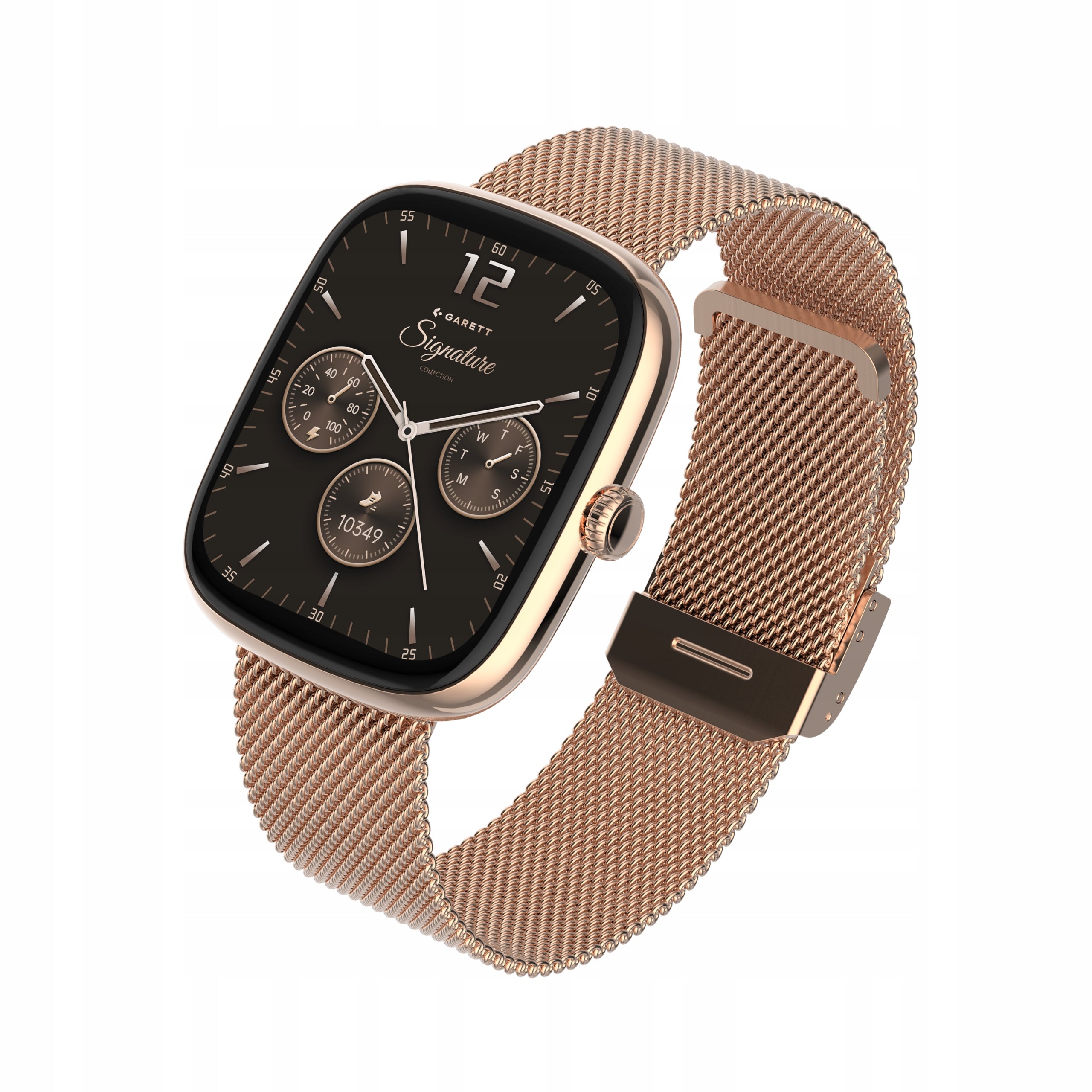 Smartwatch Garett Flow Pink Gold AMOLED 1,75" Bluetooth Conversations IP68