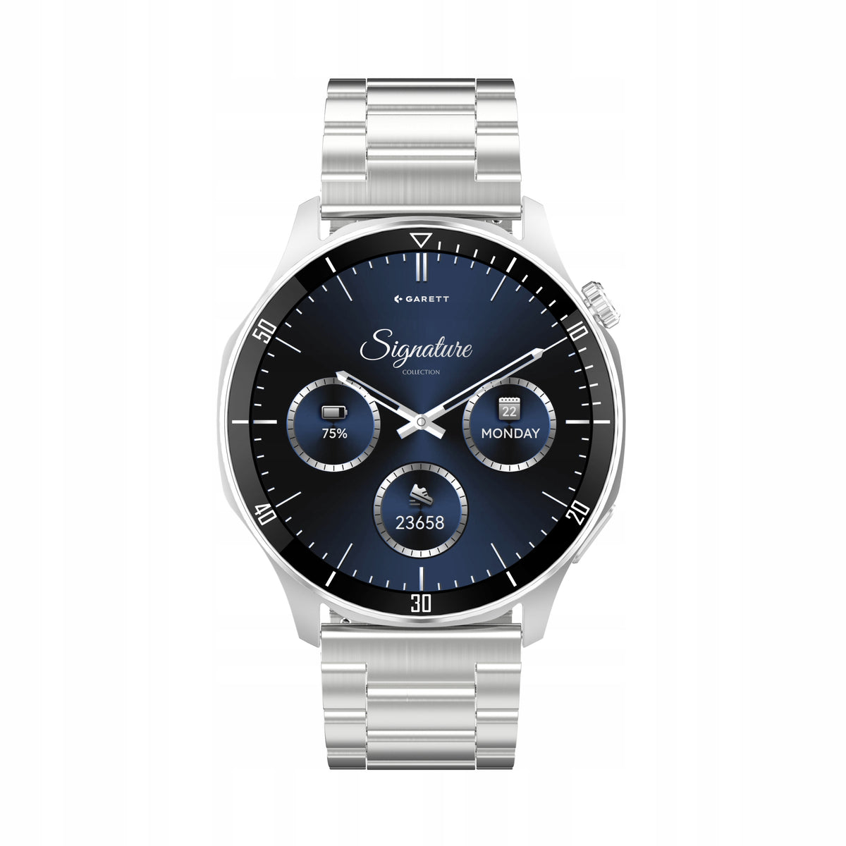 Smartwatch Garett Prime Silver Steel AMOLED 1,43" Bluetooth Conversation IP68 Brand Garett