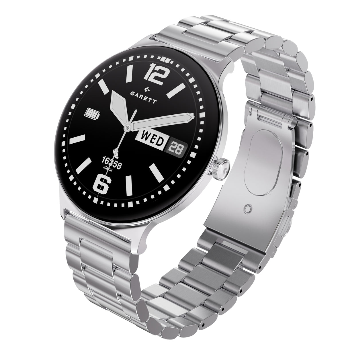 Smartwatch Garett Quantum Glow AMOLED BT Talk 100+ Sport Silver Steel