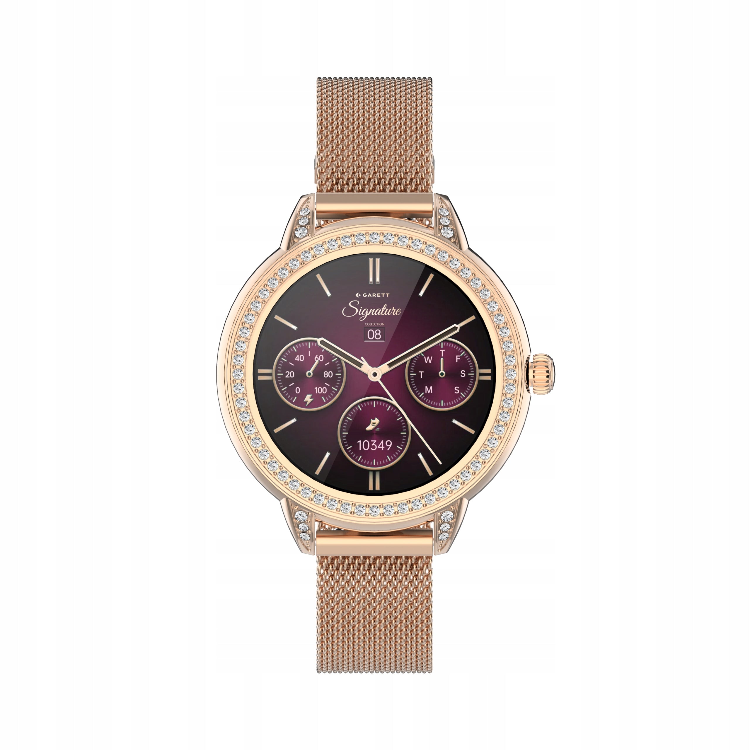 Smartwatch Garett Stella rose gold mesh AMOLED 1,1" IP68 Bluetooth Manufacturer code 5904238485118