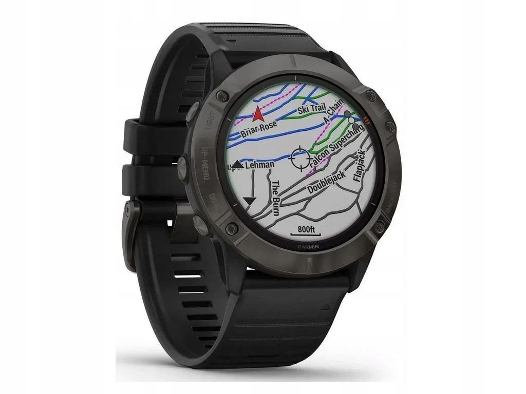 Smartwatch Garmin Fenix 6X Pro black steel with GPS and water resistance