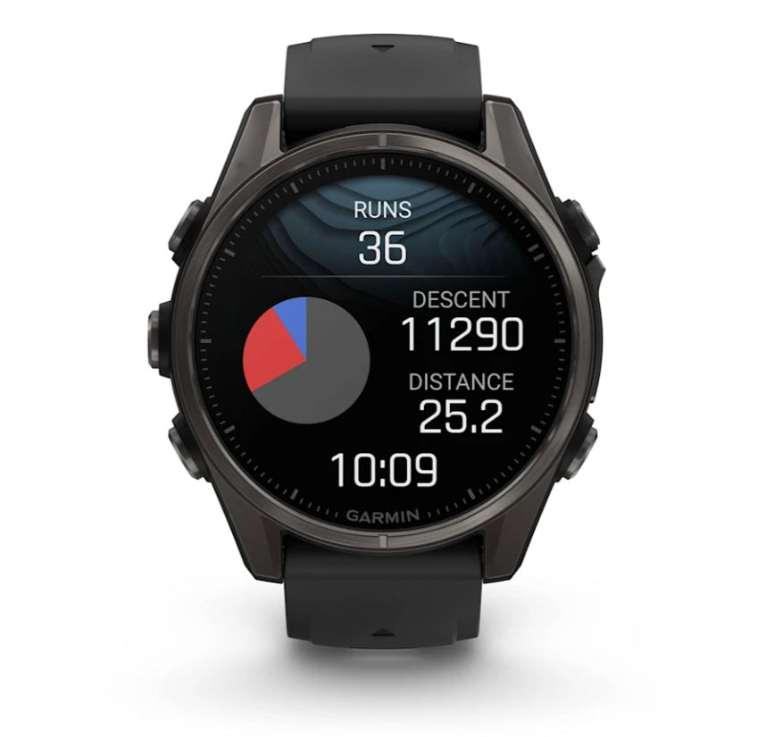 Smartwatch Garmin Fenix 8 43 mm AMOLED Sapphire Carbon Gray Black Packaging status original