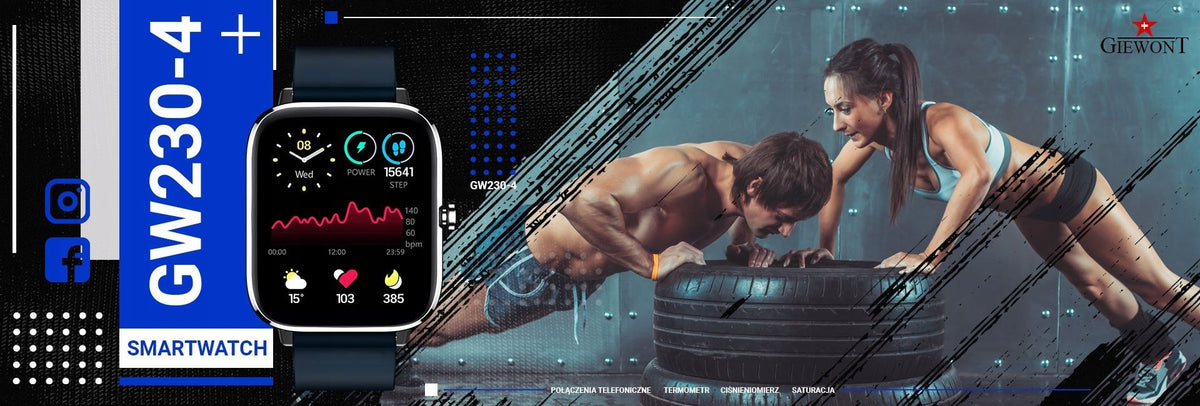 Smartwatch Giewont GW230-4 Silver-Blue Brand Giewont