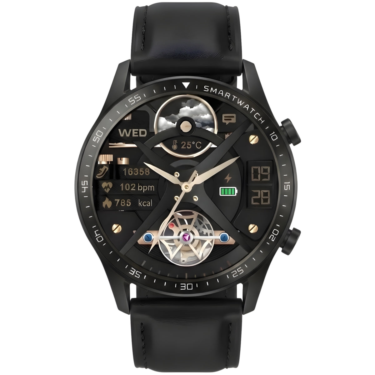 Smartwatch Gravity Black 2 Straps GT10-5 Model other