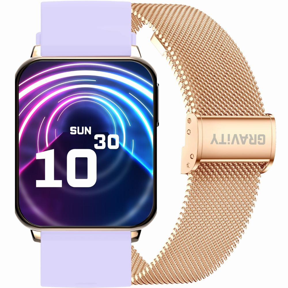 Smartwatch Gravity Rose Gold Purple 2 Strips GT17-3